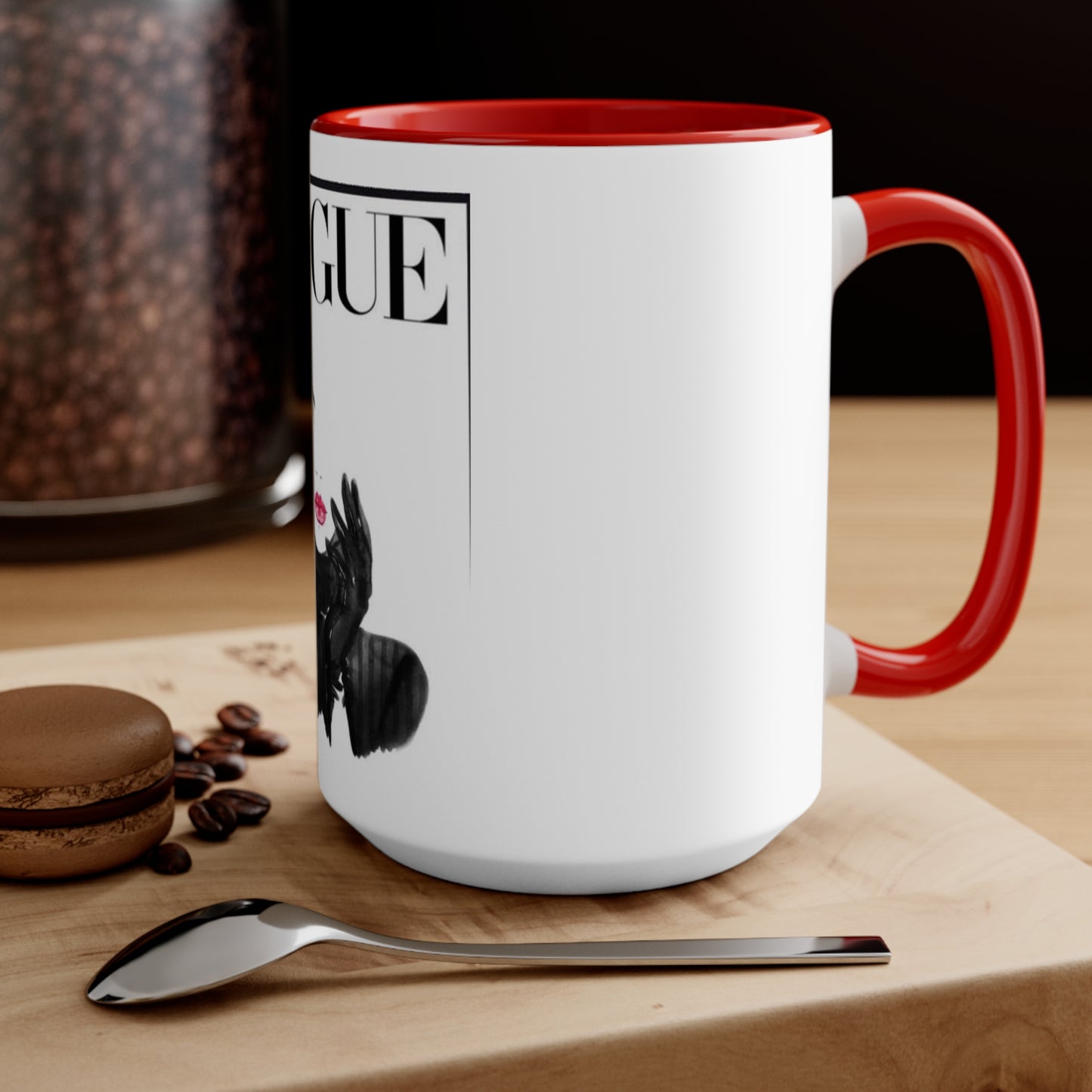 V B&W Accent Mug