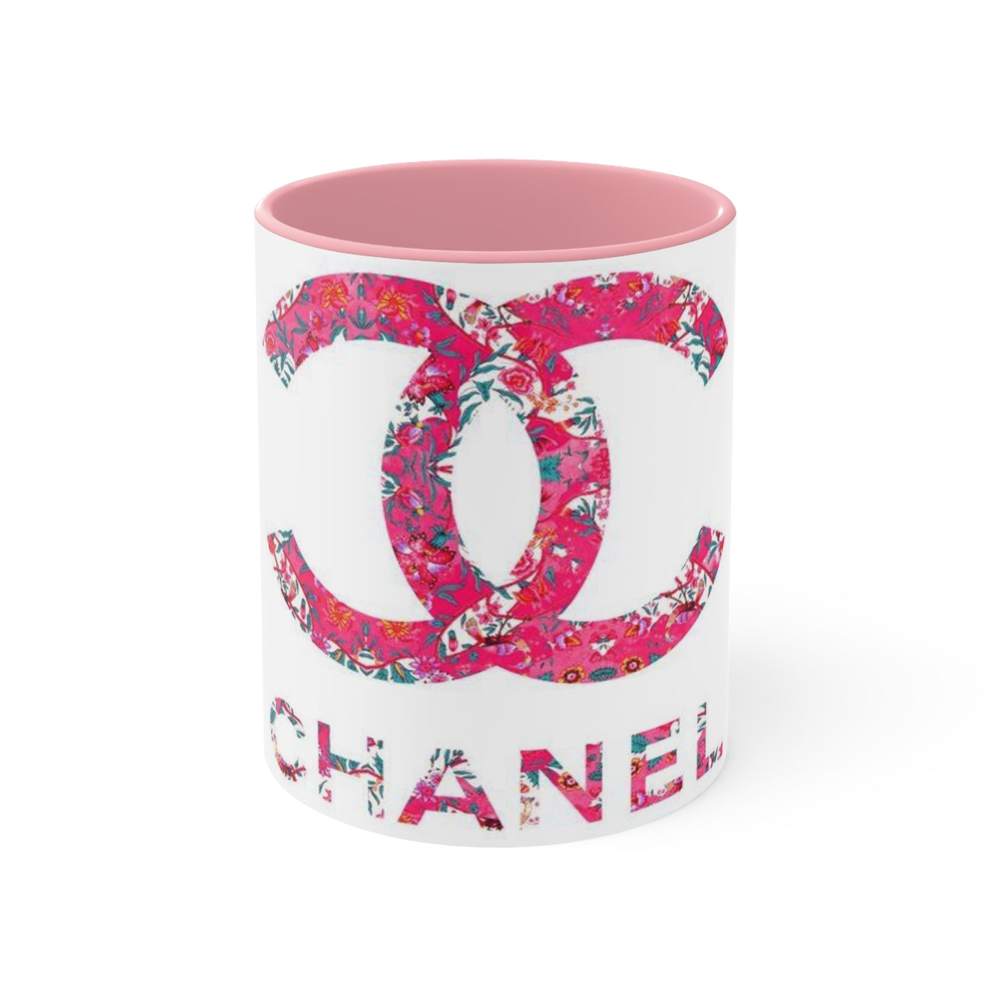 Pink Floral CC Accent Mug