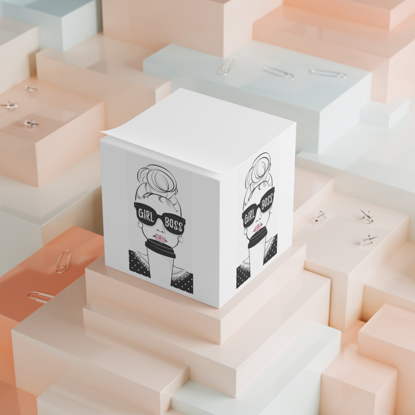 Girl Boss Note Cube