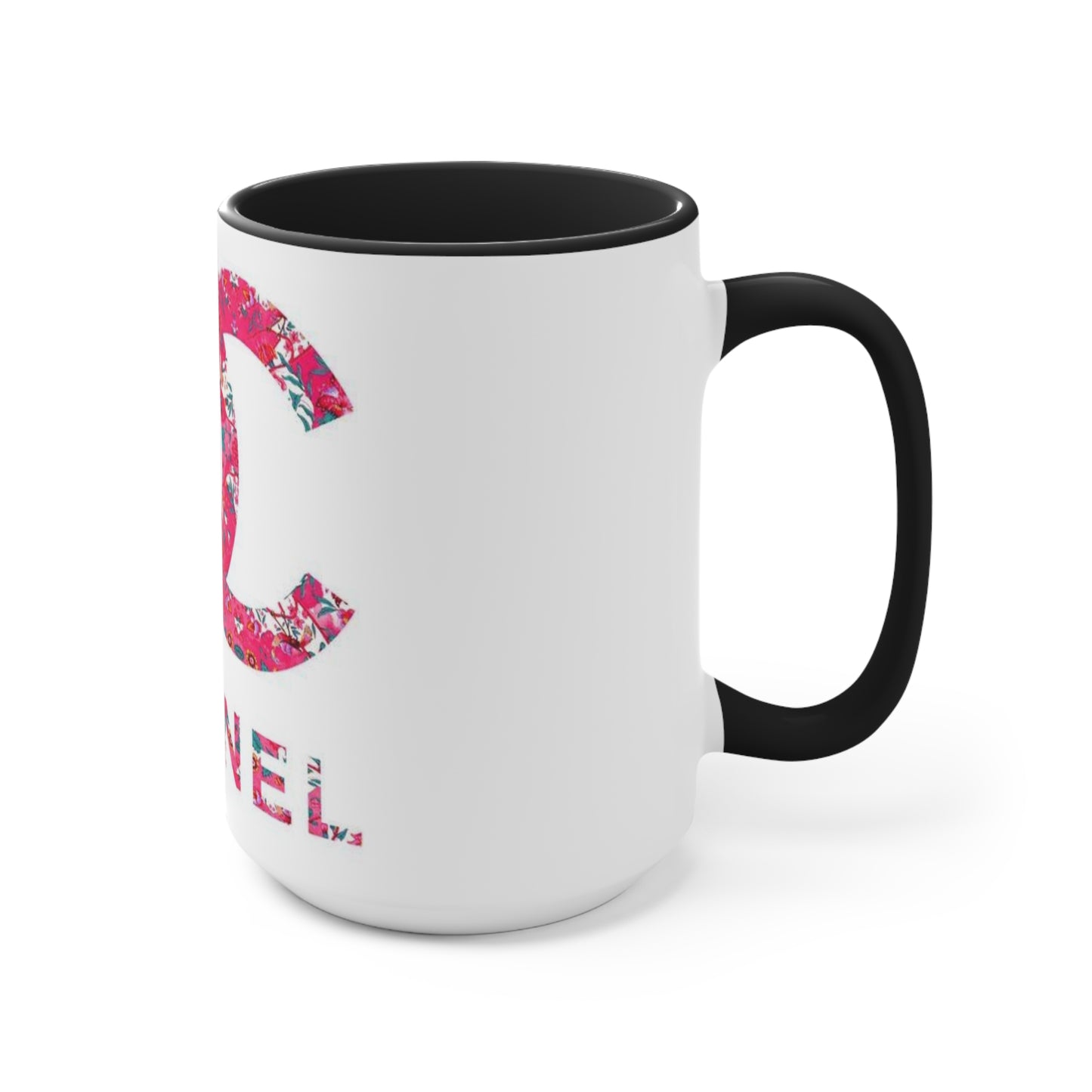 Pink Floral CC Accent Mug