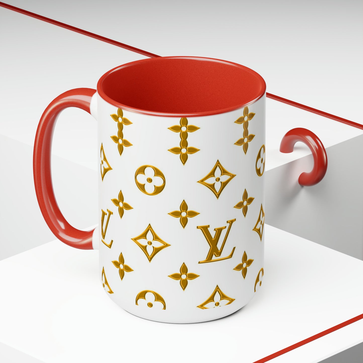 LV Two-Tone Coffee Mugs, 15oz
