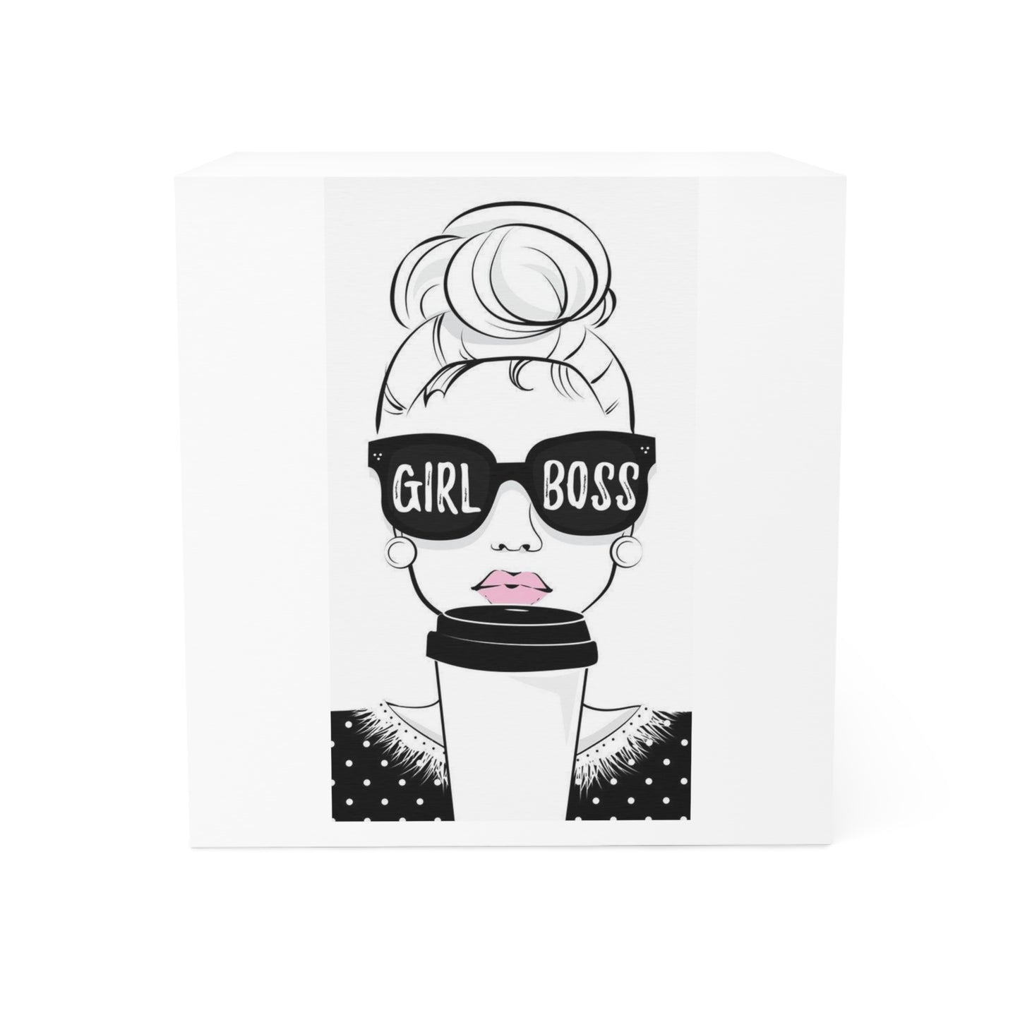 Girl Boss Note Cube