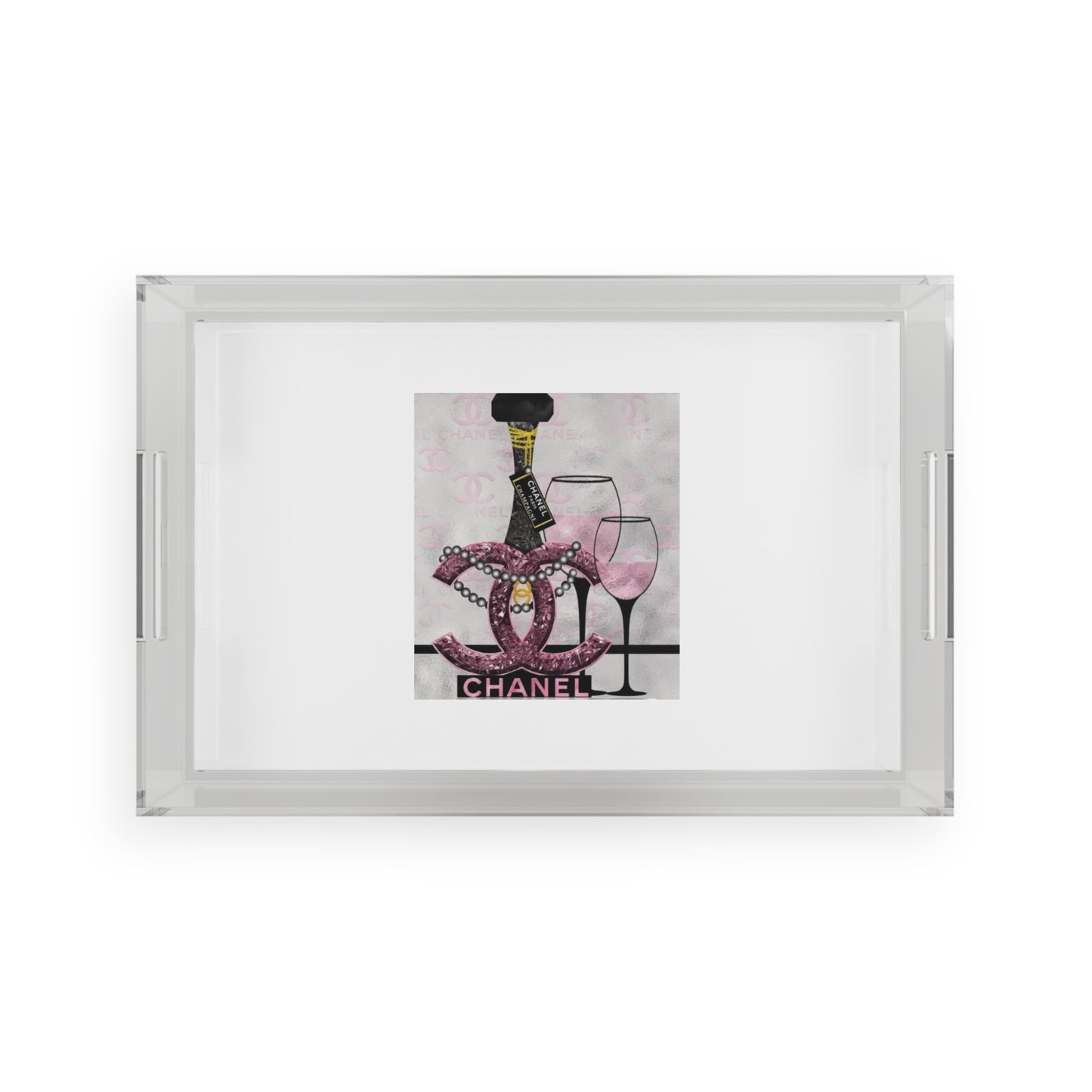 CC Champagne Acrylic Serving Tray