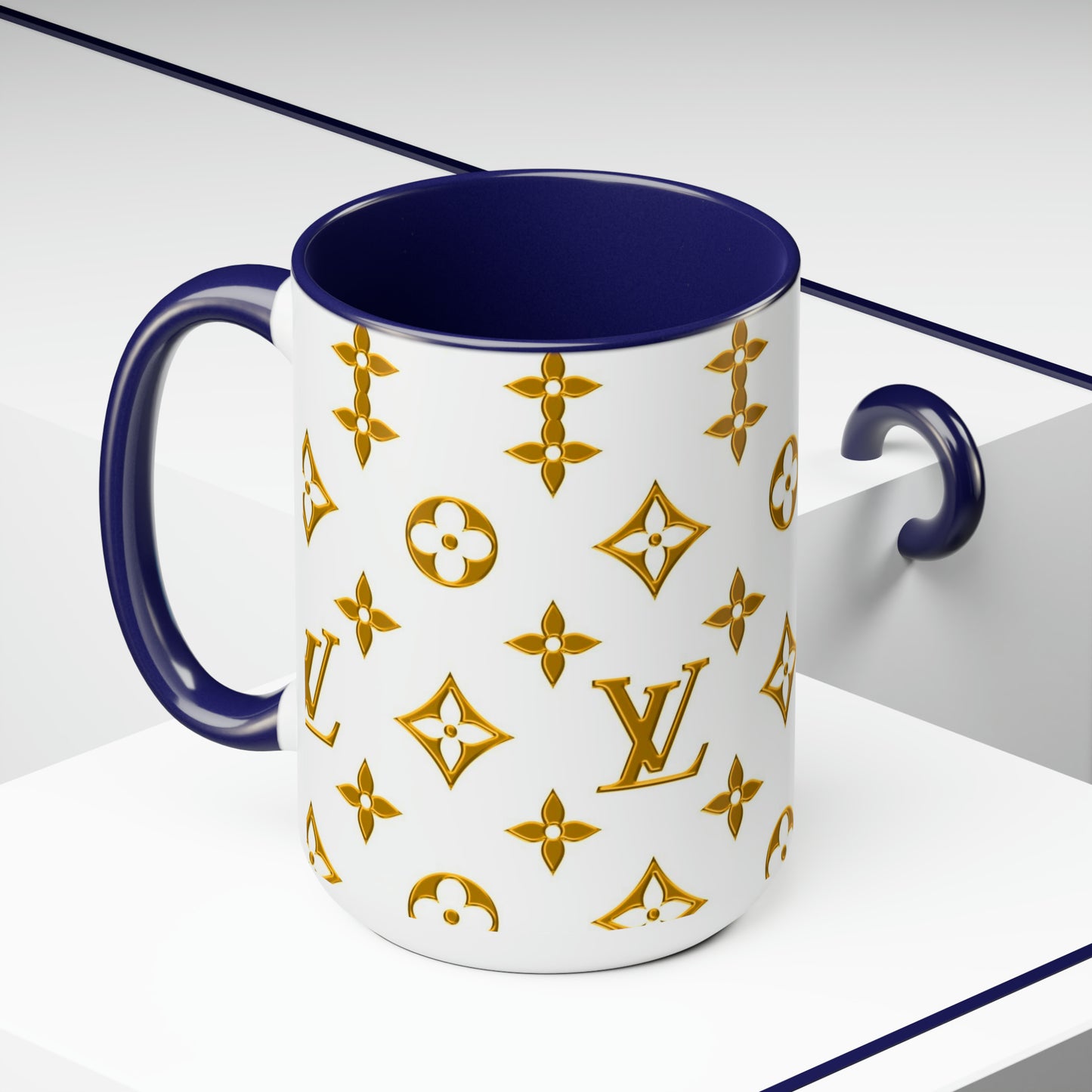 LV Two-Tone Coffee Mugs, 15oz