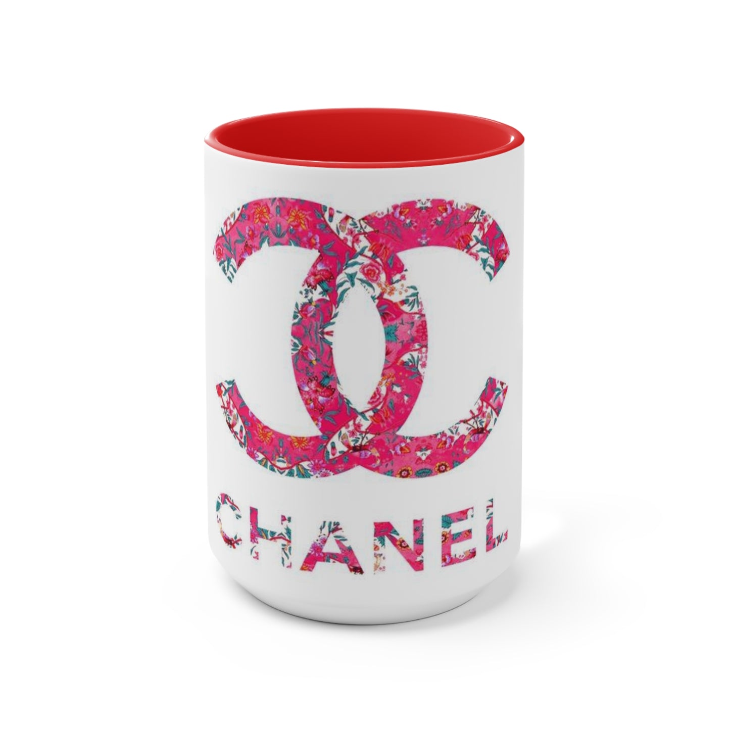 Pink Floral CC Accent Mug