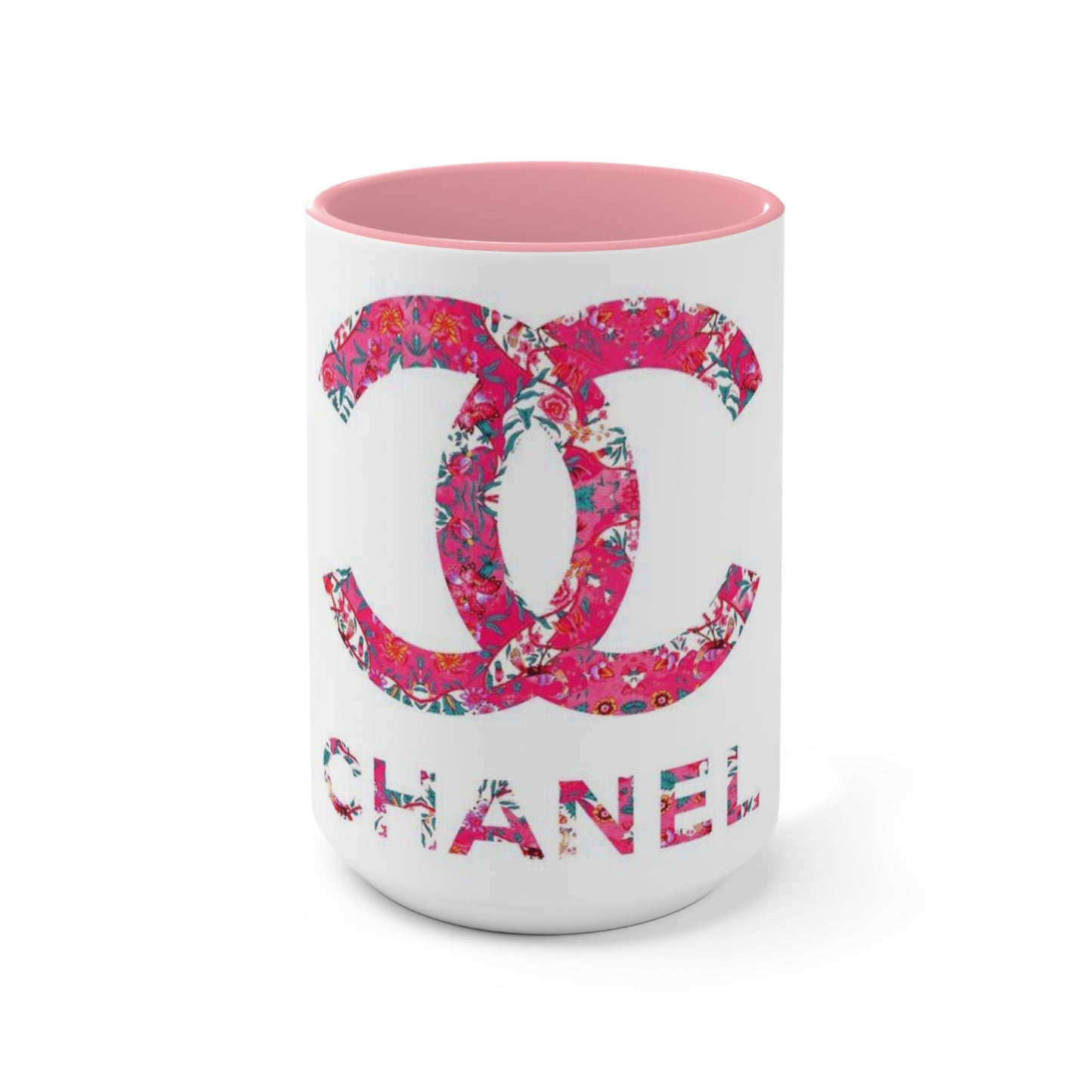 Pink Floral CC Accent Mug