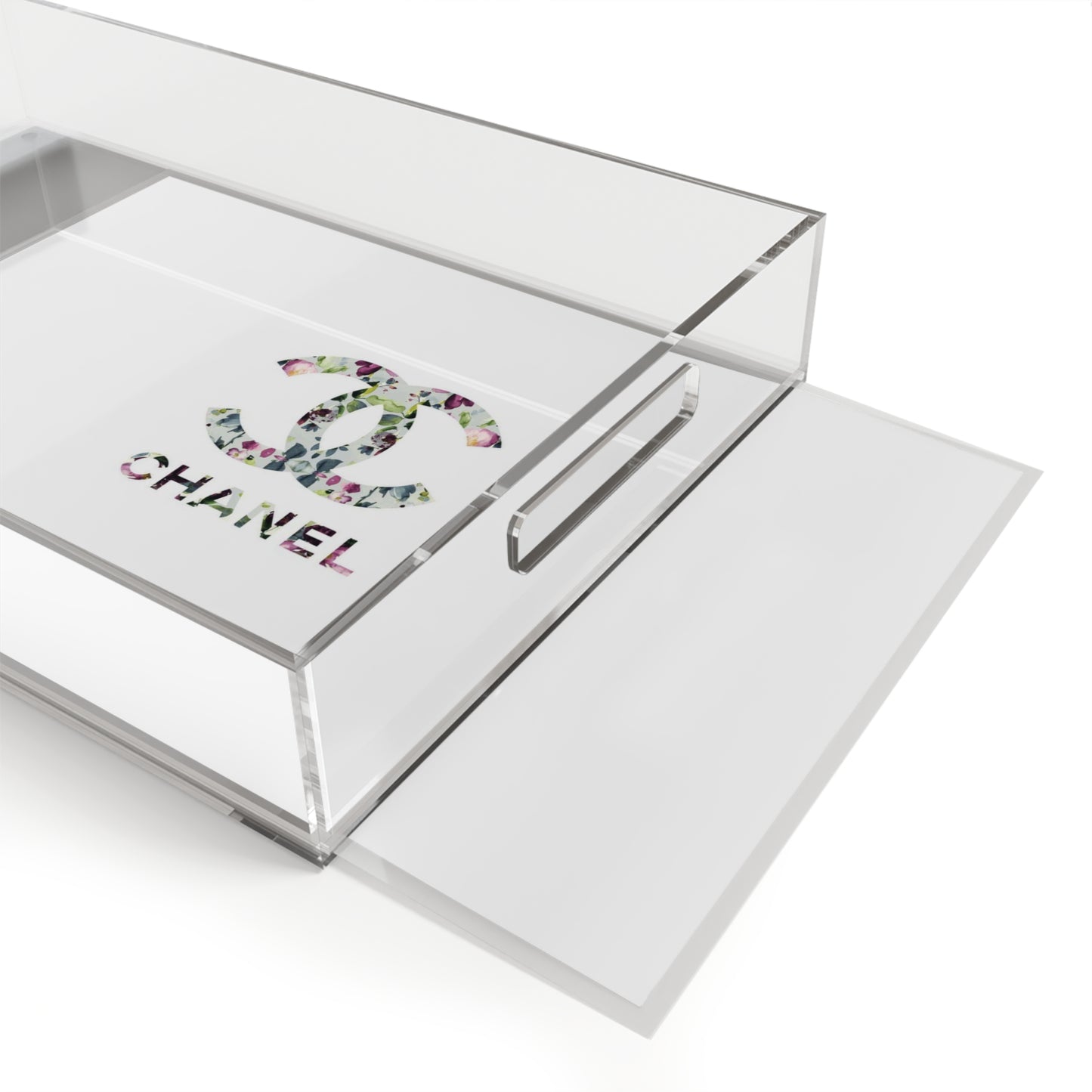Floral CC Acrylic Serving Tray