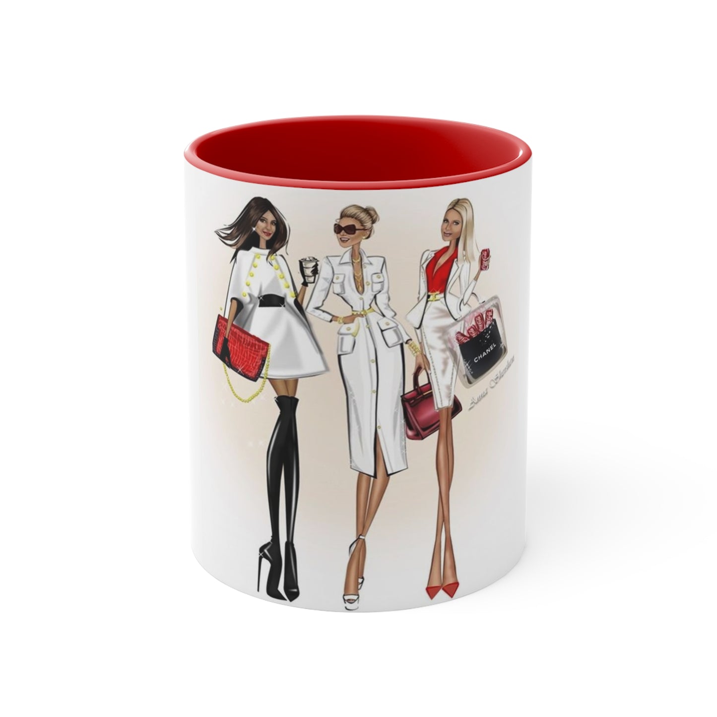 Shop Till you Drop Accent Mug