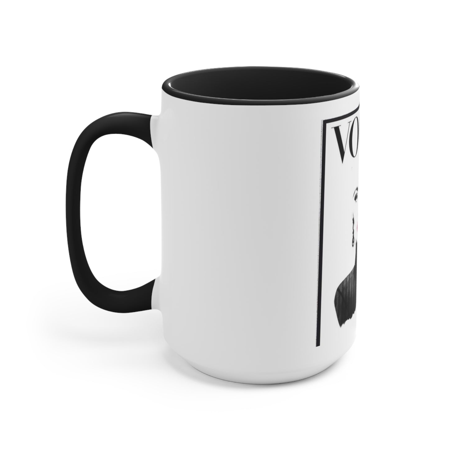 V B&W Accent Mug