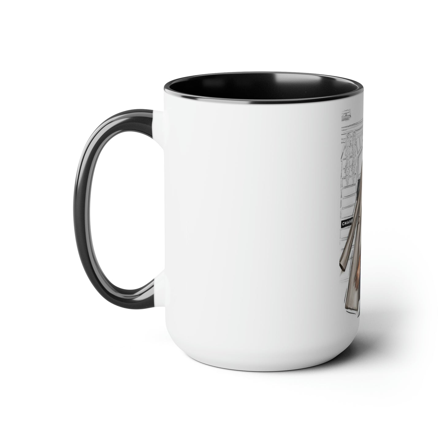 City Girl Two-Tone Coffee Mugs, 15oz