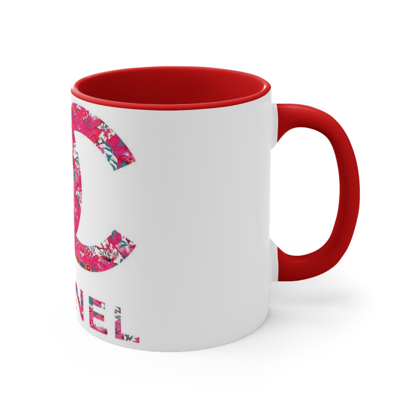 Pink Floral CC Accent Mug