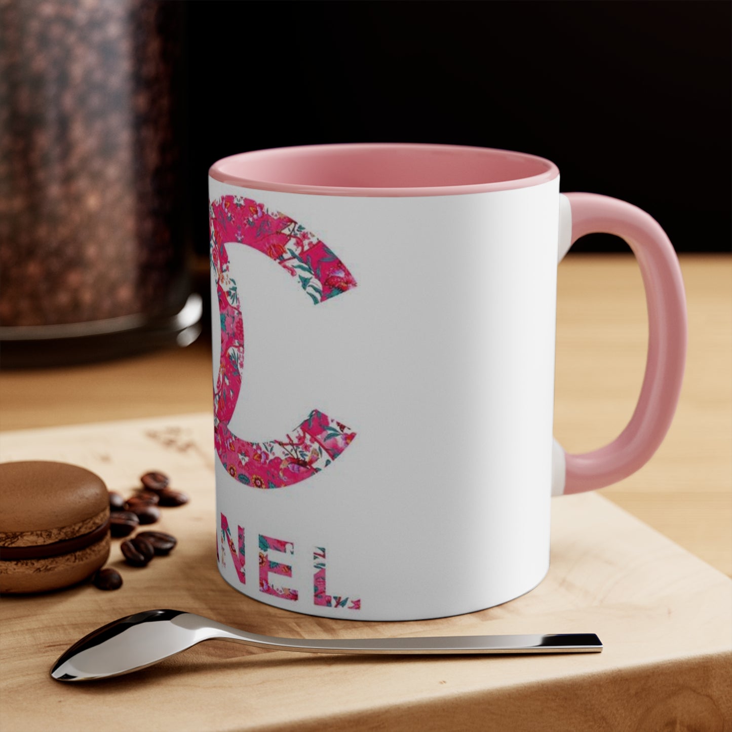 Pink Floral CC Accent Mug