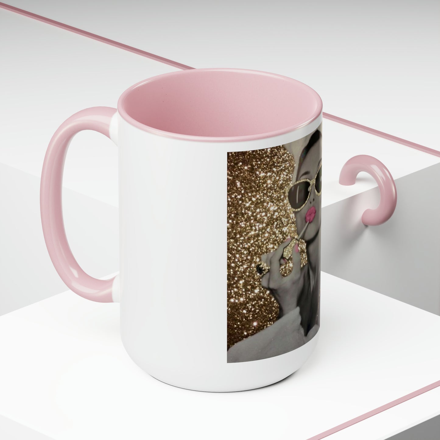 Lip Gloss Two-Tone Coffee Mugs, 15oz