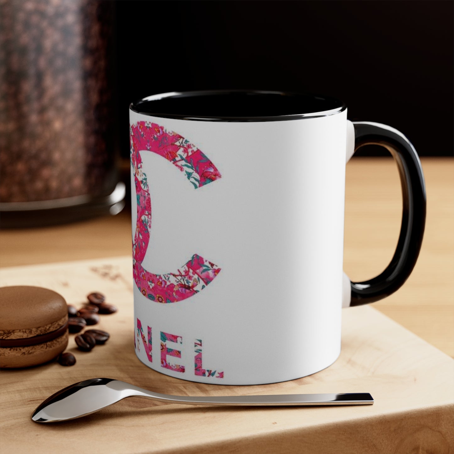 Pink Floral CC Accent Mug