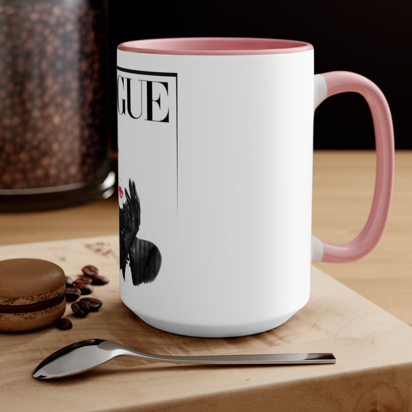V B&W Accent Mug