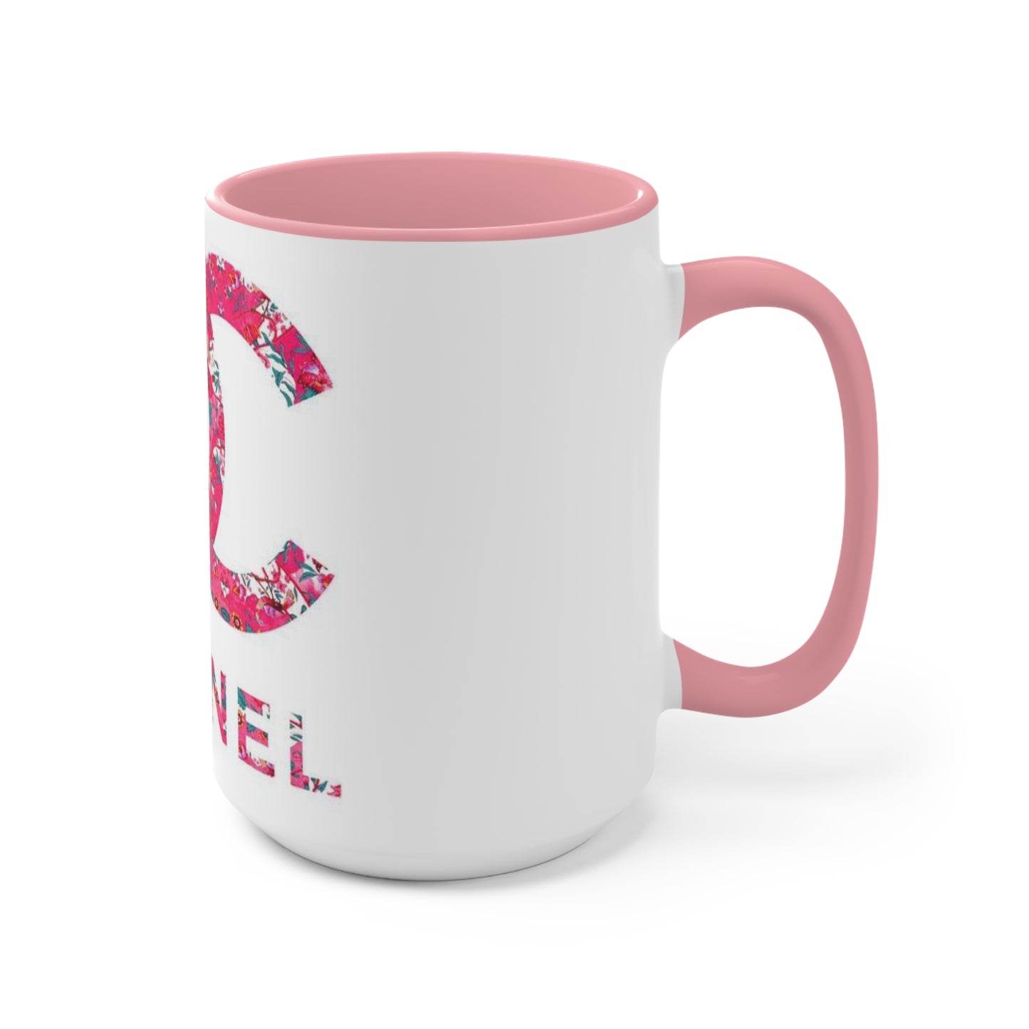 Pink Floral CC Accent Mug