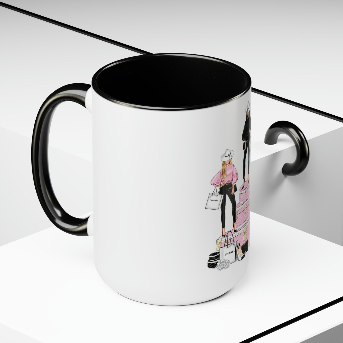C Babes Two-Tone Coffee Mugs, 15oz