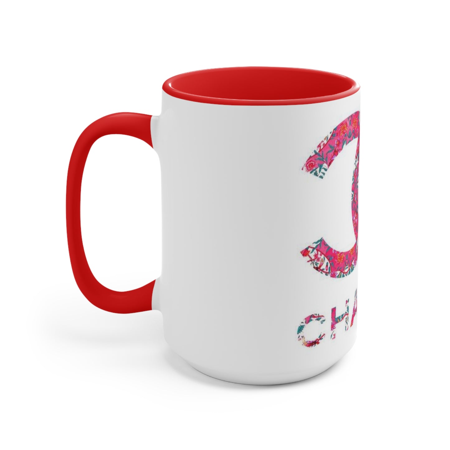 Pink Floral CC Accent Mug