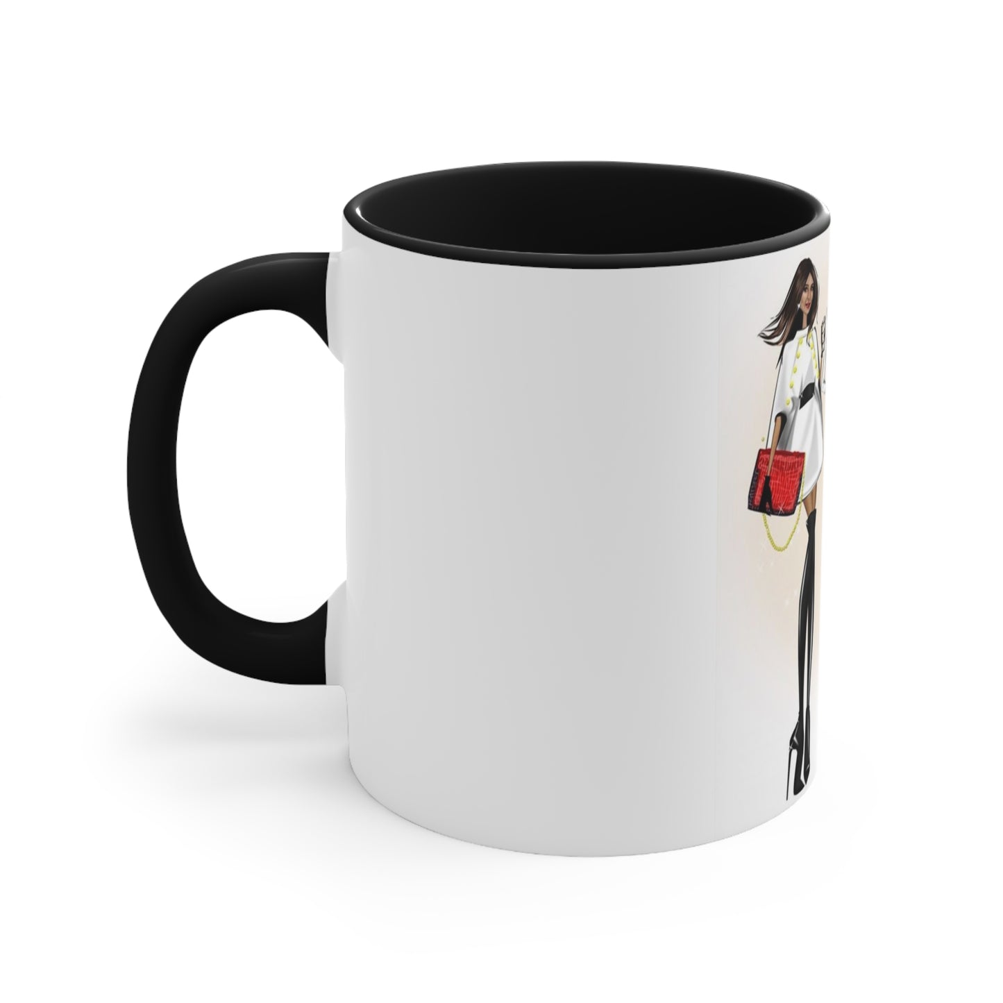 Shop Till you Drop Accent Mug