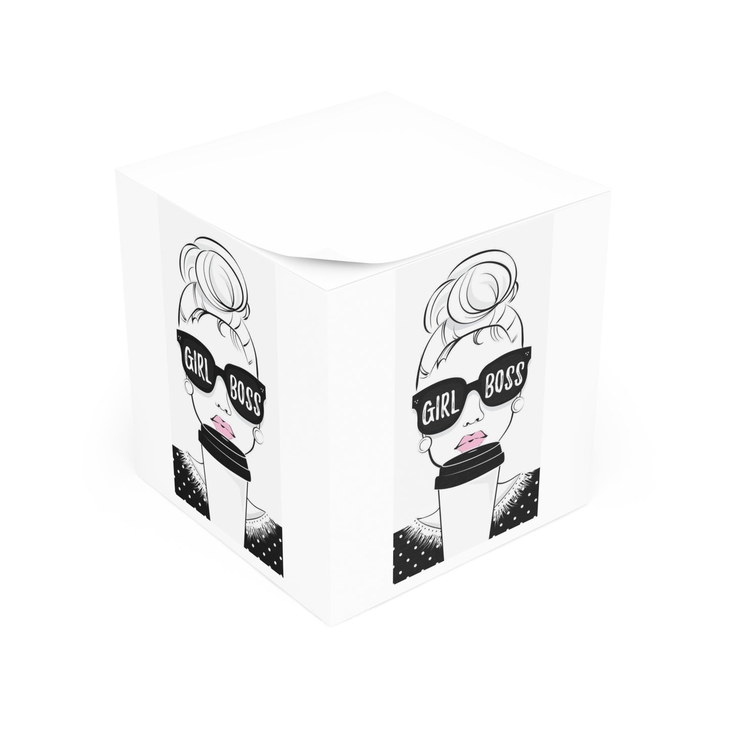 Girl Boss Note Cube