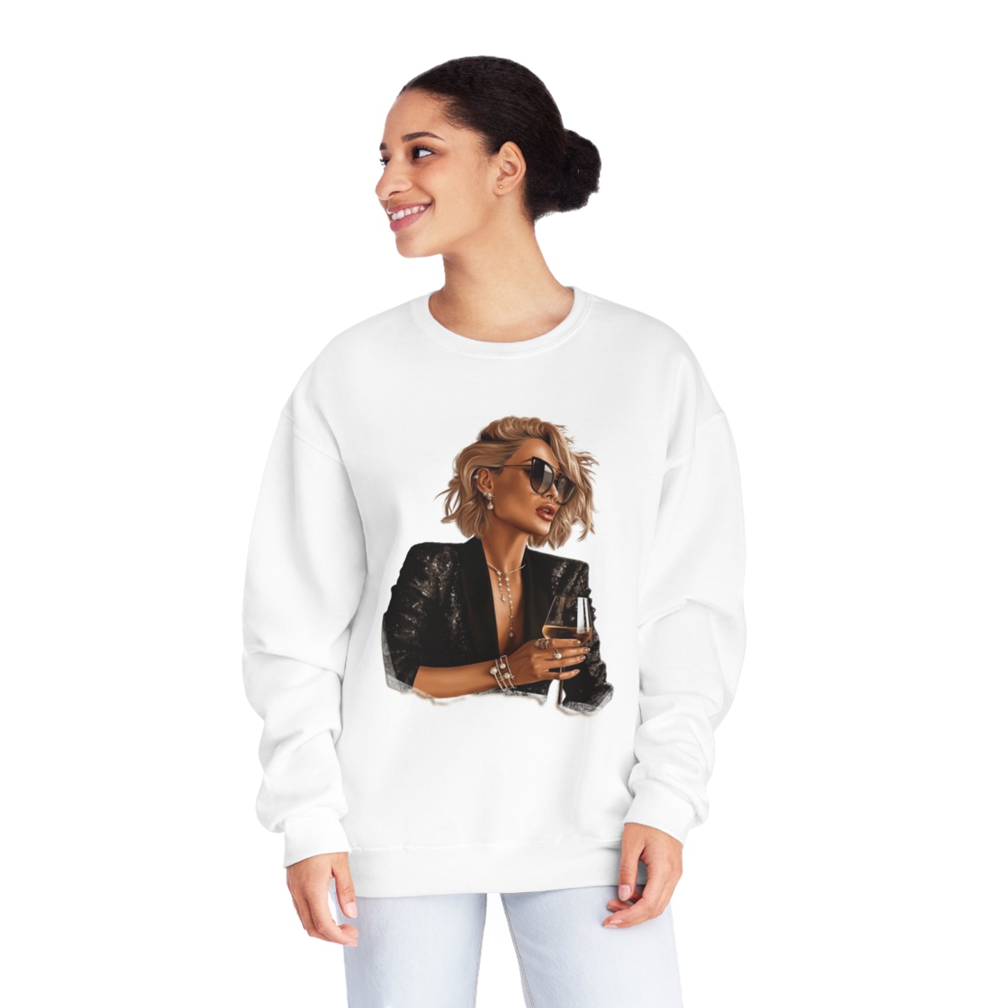 Edgy Chic' Unisex NuBlend® Crewneck Sweatshirt
