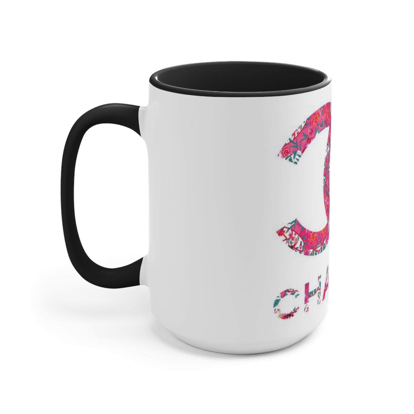 Pink Floral CC Accent Mug