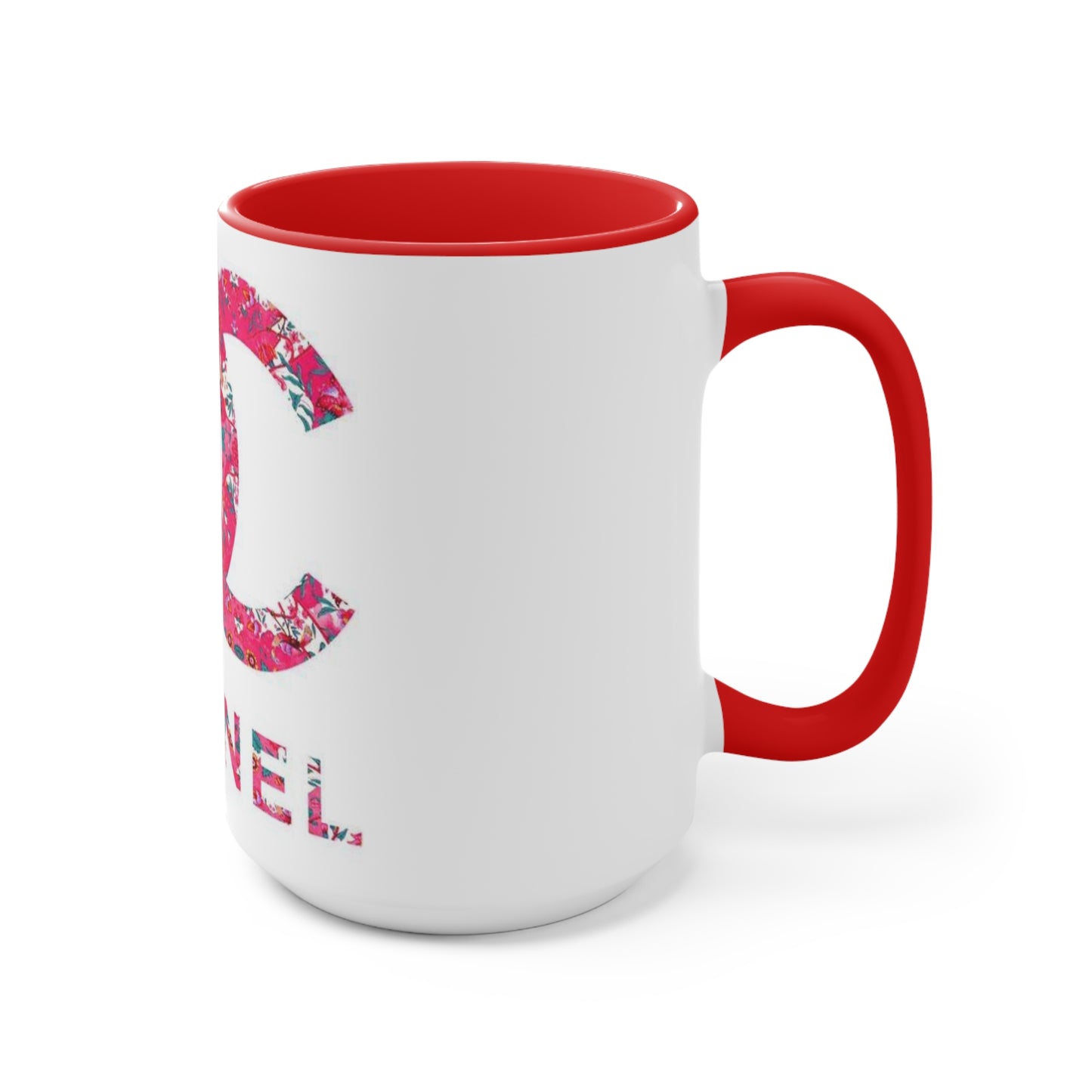 Pink Floral CC Accent Mug