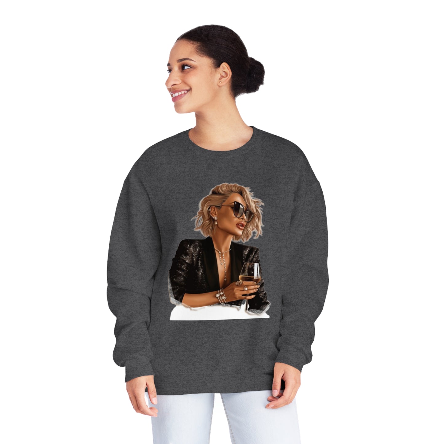 Edgy Chic' Unisex NuBlend® Crewneck Sweatshirt