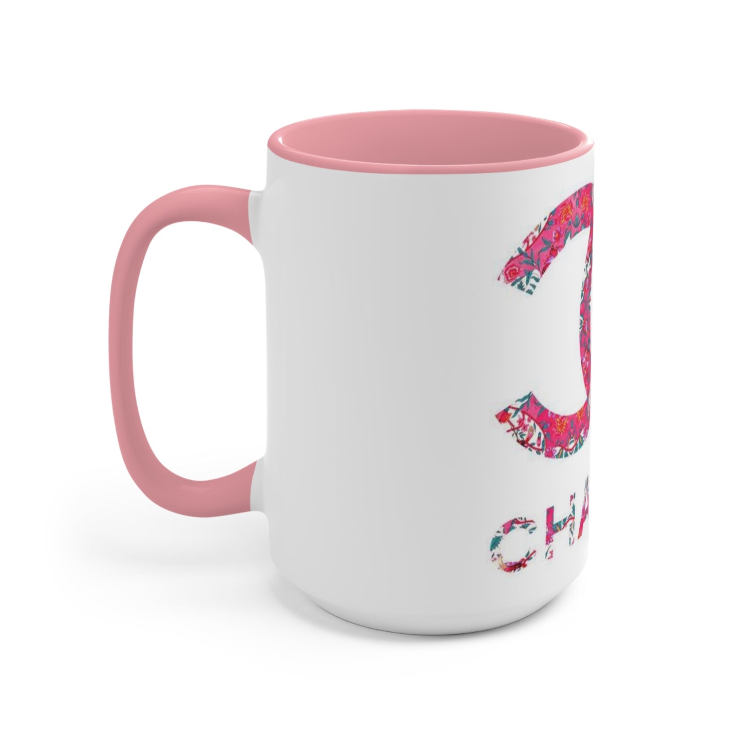Pink Floral CC Accent Mug