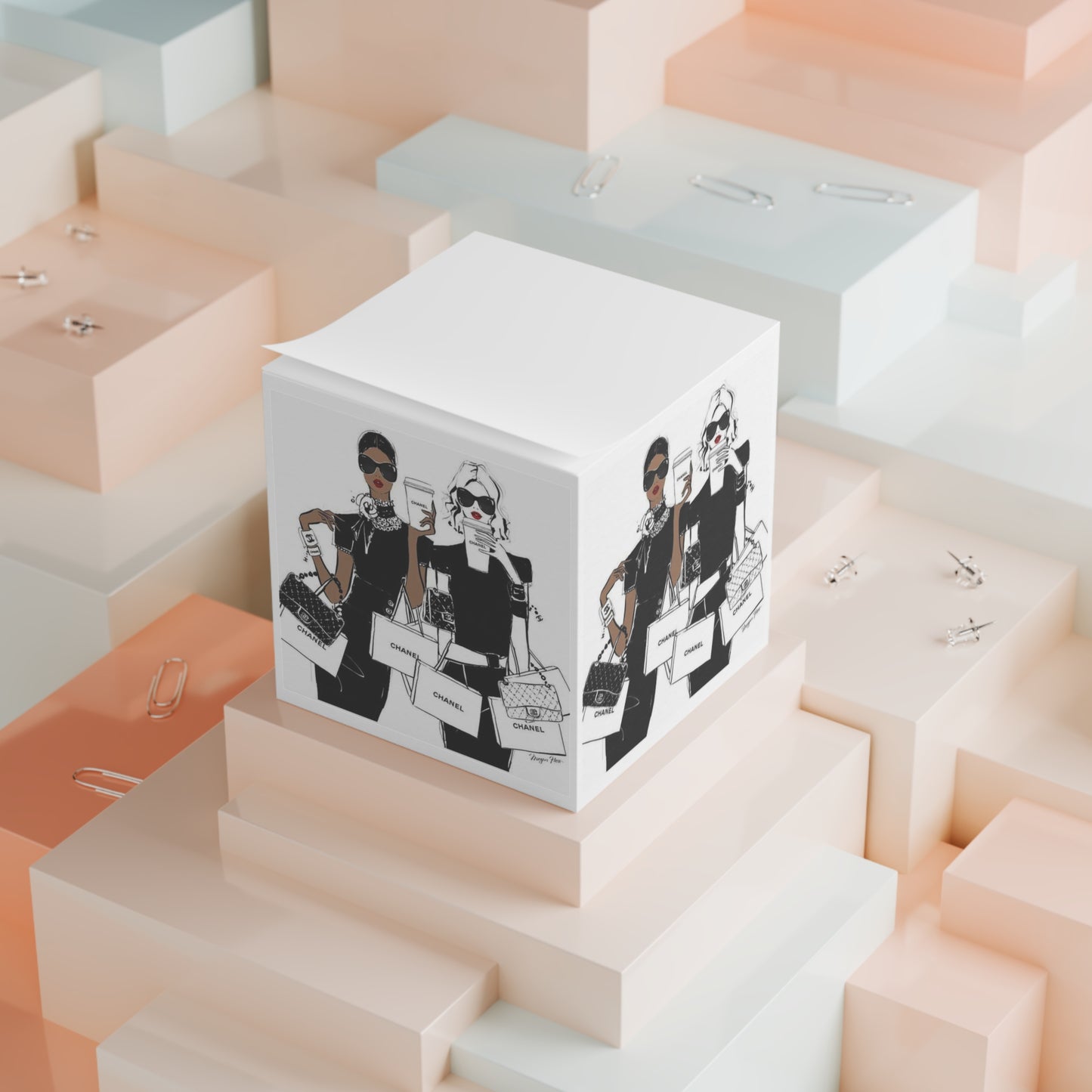High end fashion Note Cube