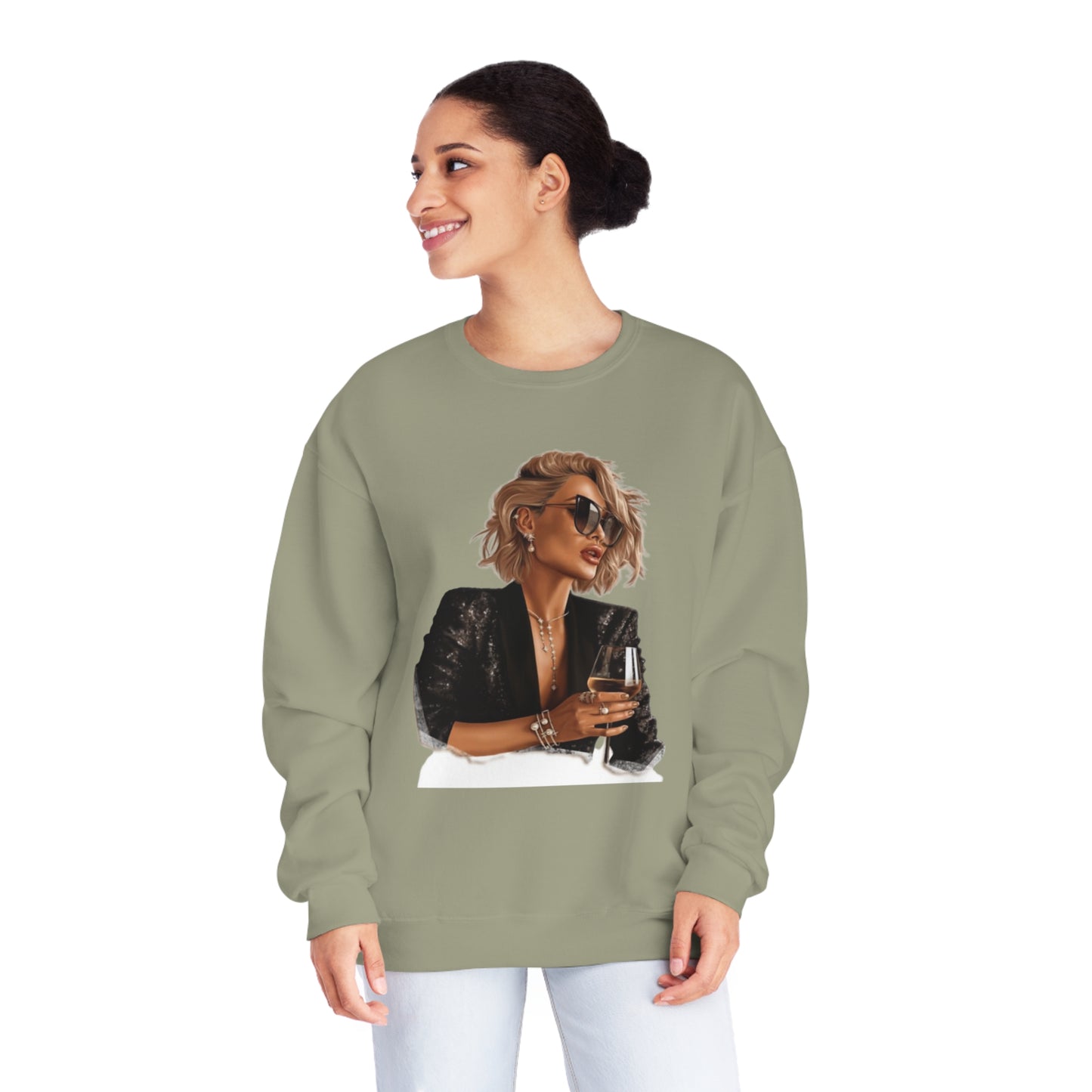 Edgy Chic' Unisex NuBlend® Crewneck Sweatshirt