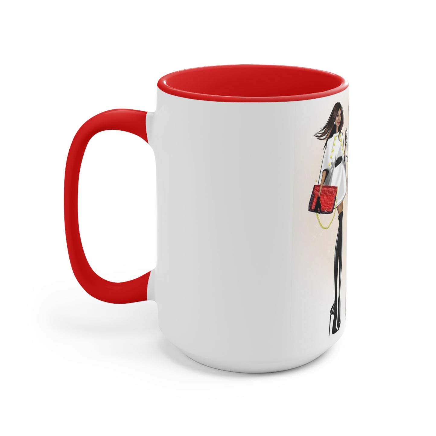 Shop Till you Drop Accent Mug