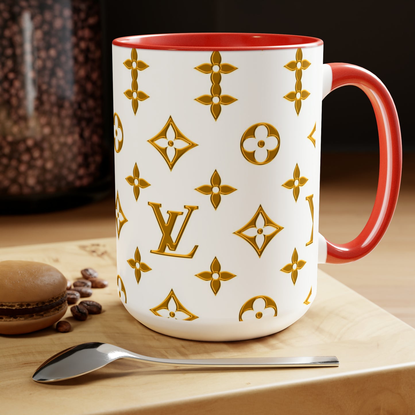 LV Two-Tone Coffee Mugs, 15oz