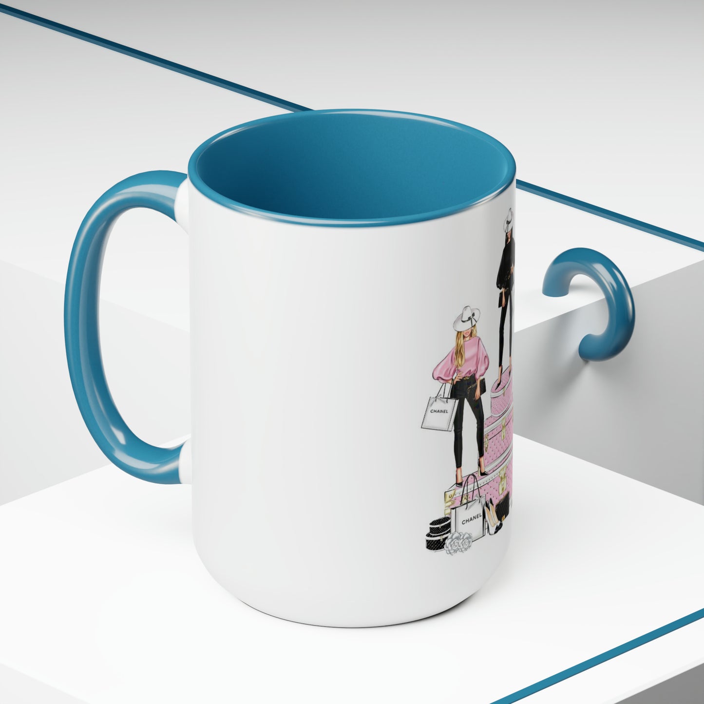 C Babes Two-Tone Coffee Mugs, 15oz