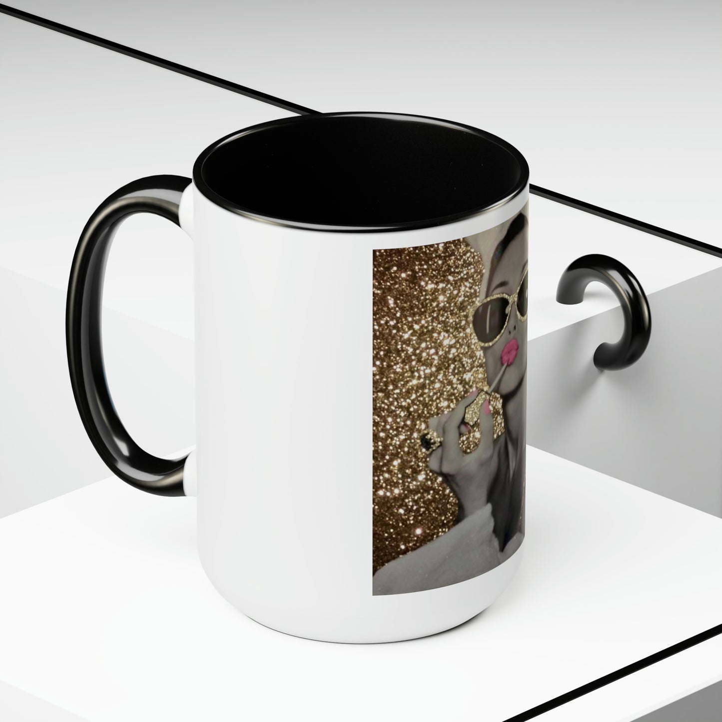 Lip Gloss Two-Tone Coffee Mugs, 15oz