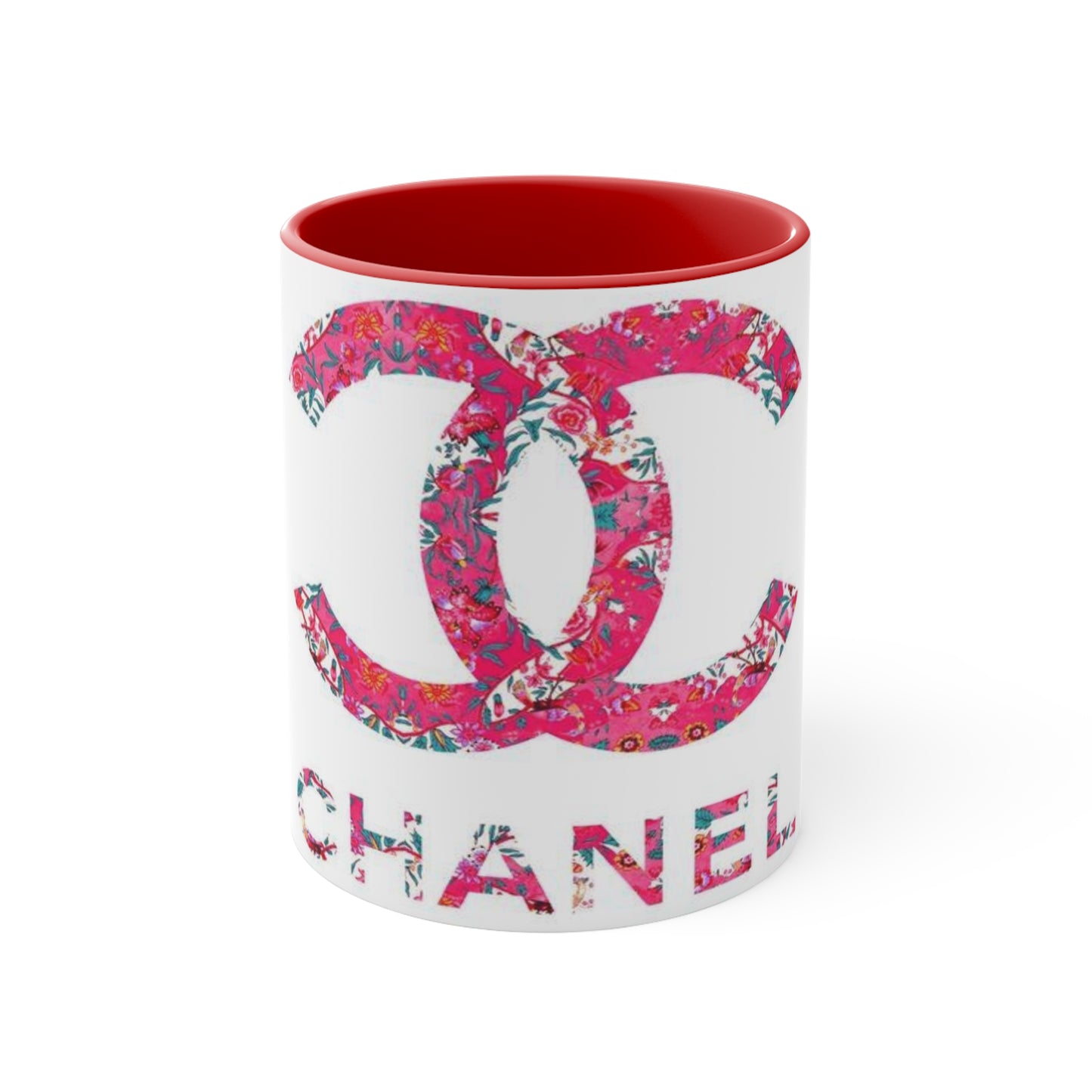 Pink Floral CC Accent Mug