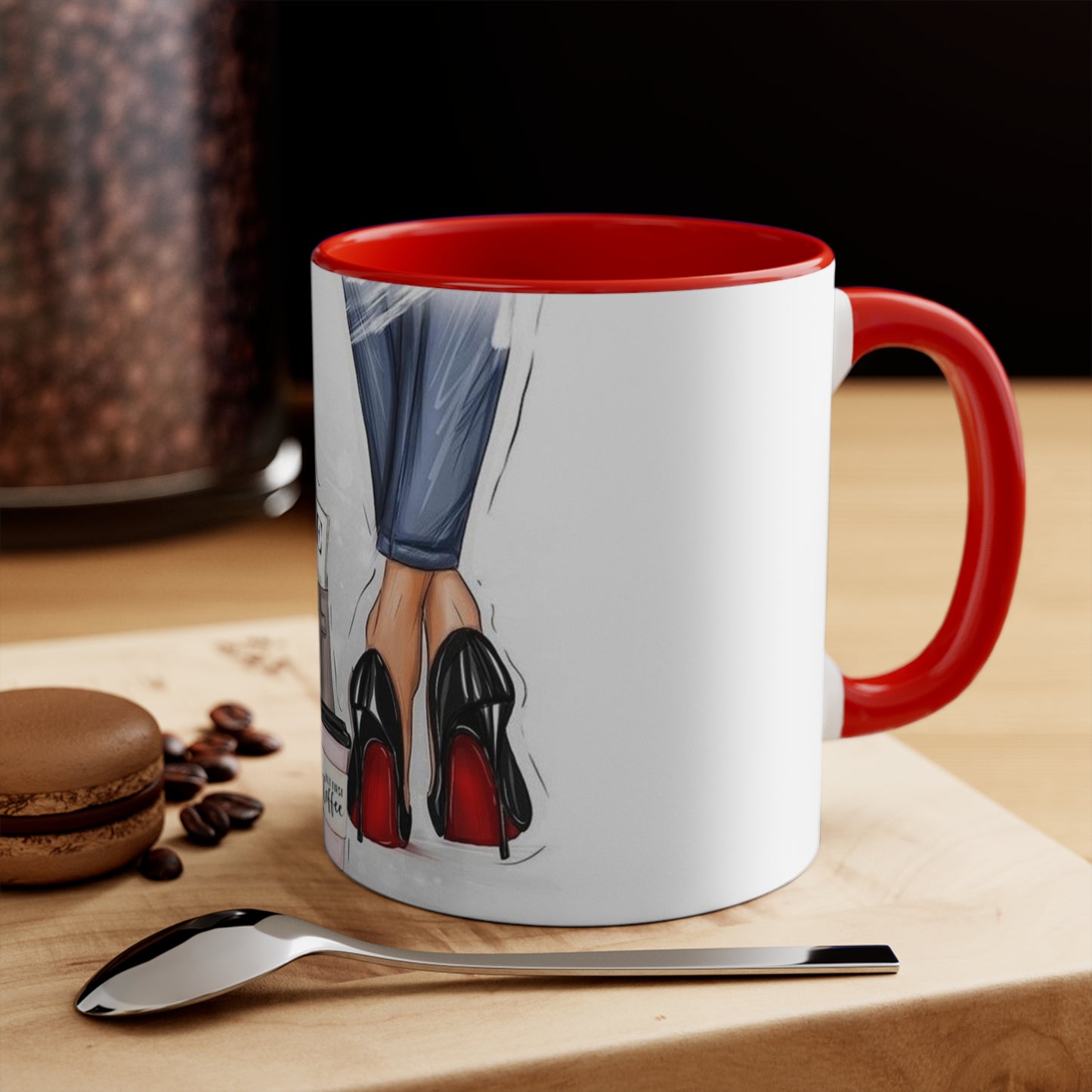 Red Bottom Babe Accent Mug