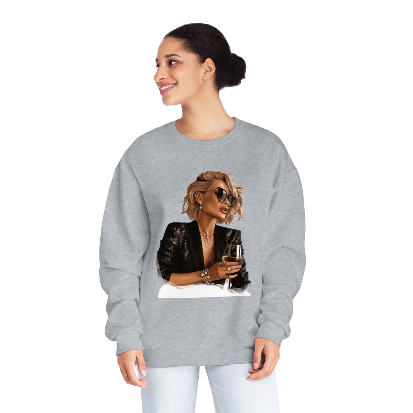 Edgy Chic' Unisex NuBlend® Crewneck Sweatshirt