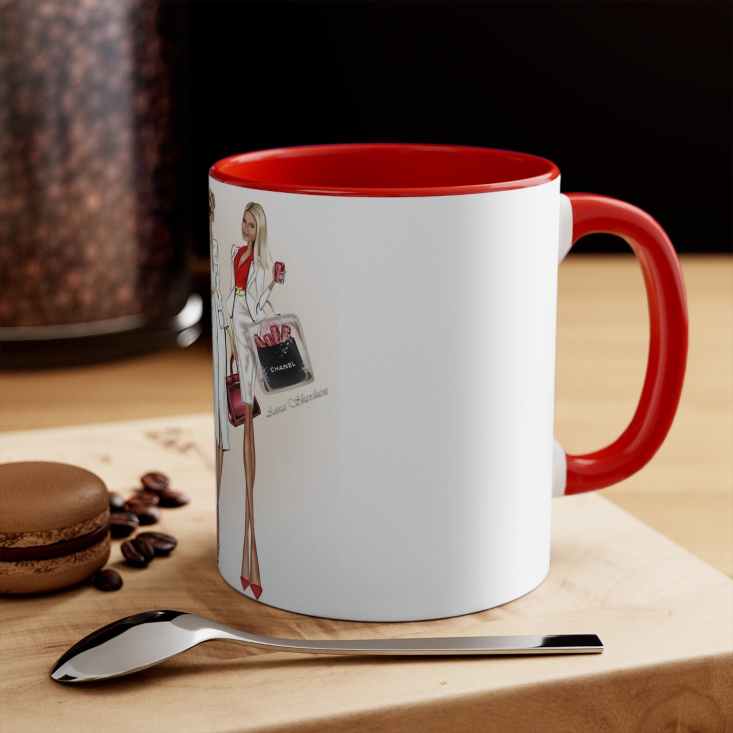 Shop Till you Drop Accent Mug