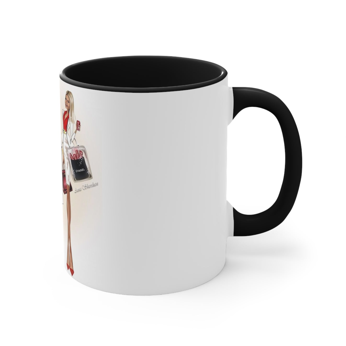 Shop Till you Drop Accent Mug