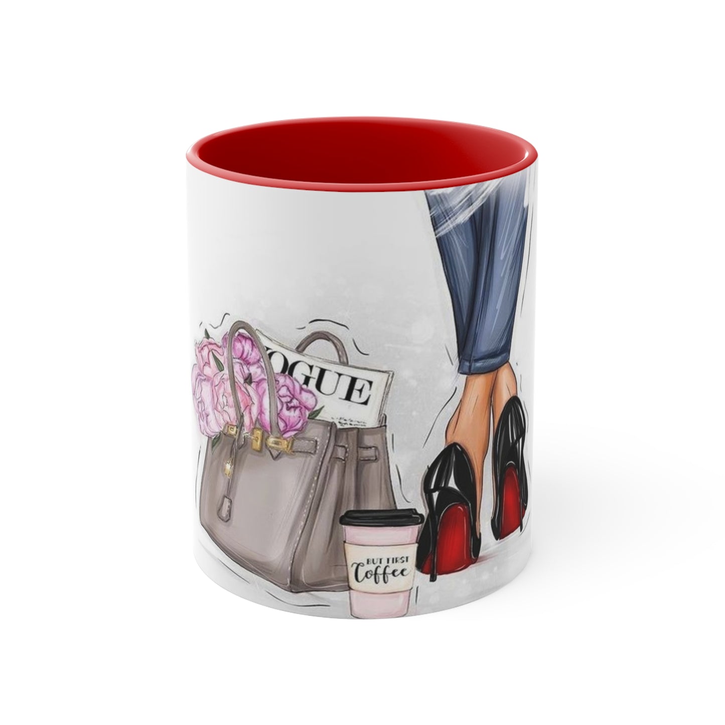 Red Bottom Babe Accent Mug