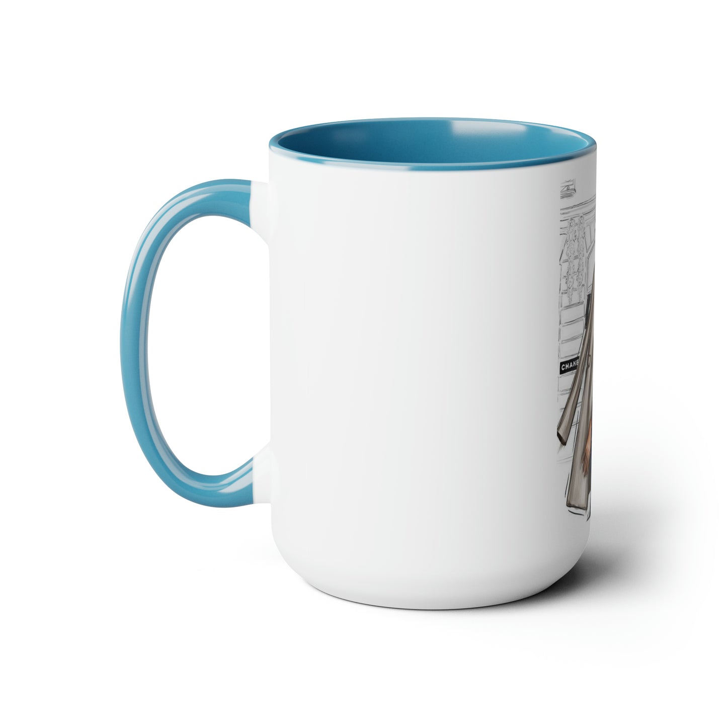 City Girl Two-Tone Coffee Mugs, 15oz
