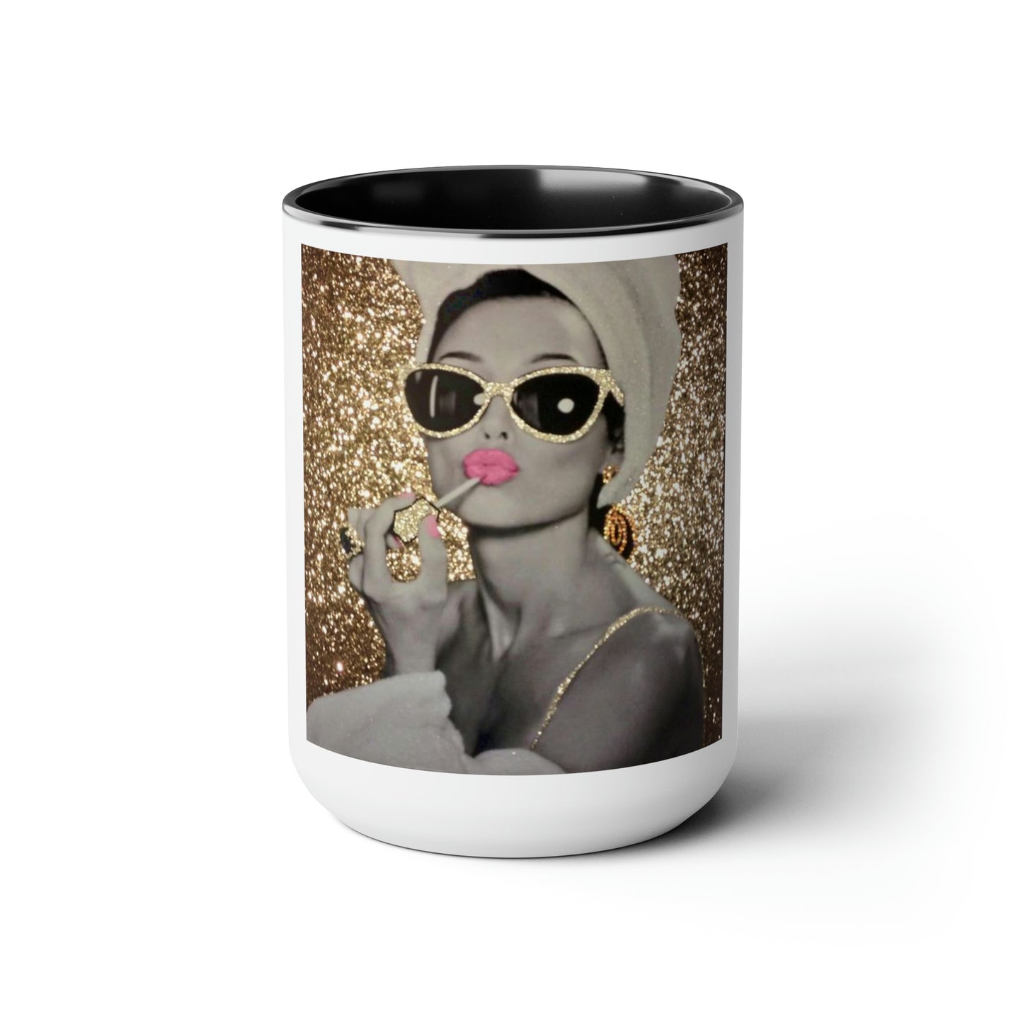 Lip Gloss Two-Tone Coffee Mugs, 15oz