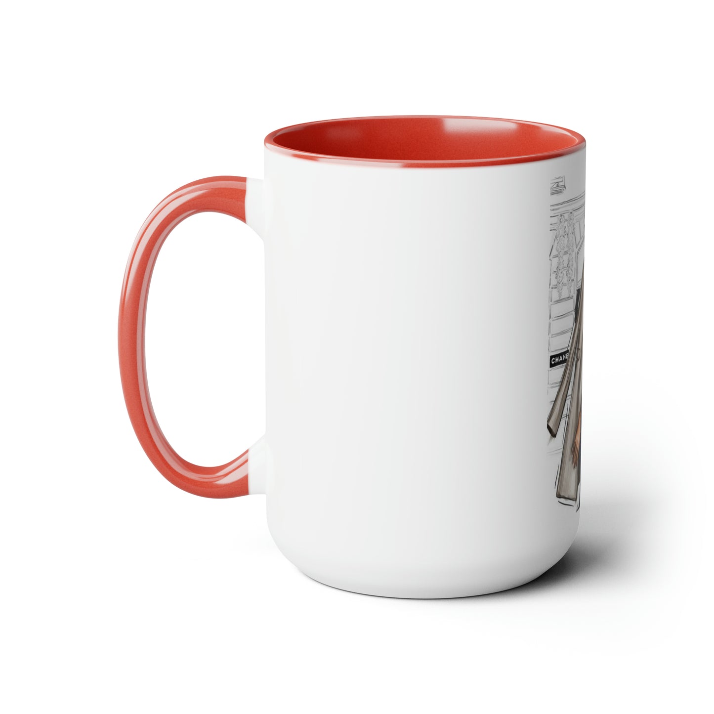 City Girl Two-Tone Coffee Mugs, 15oz