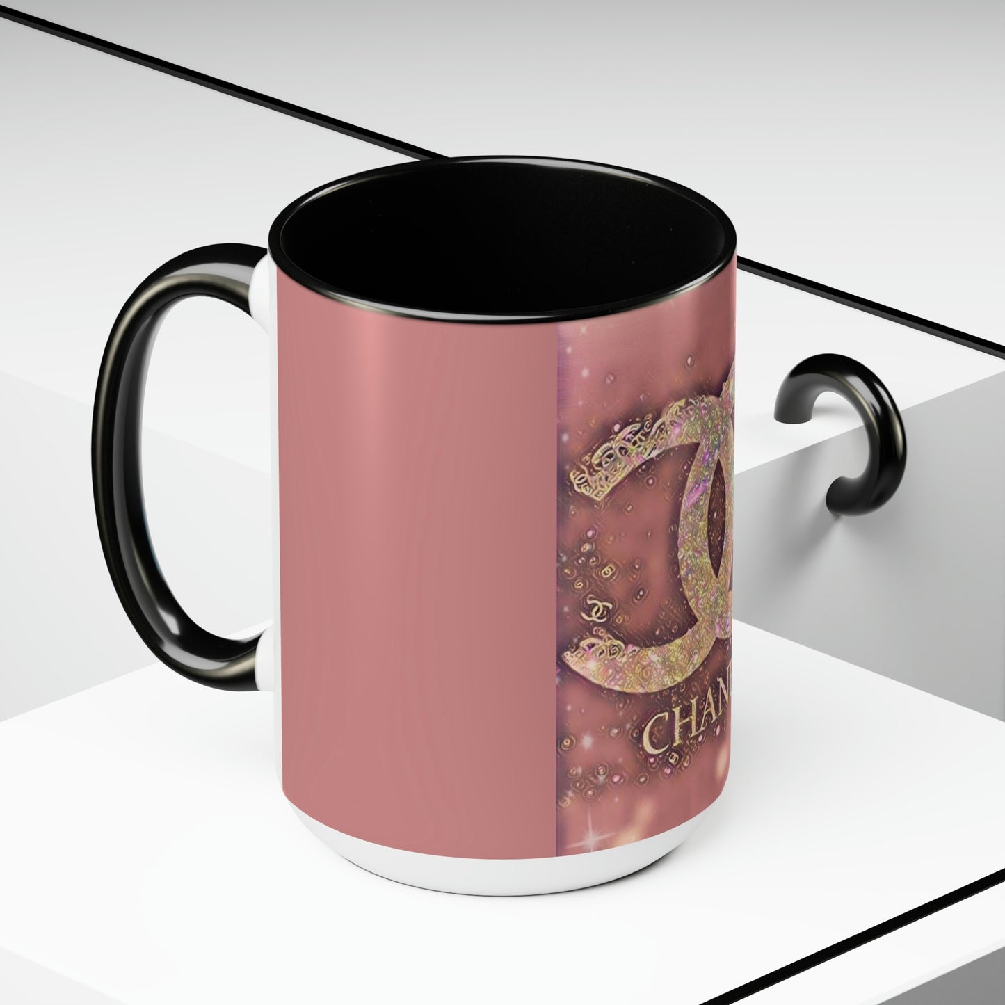 CC Two-Tone Coffee Mugs, 15oz