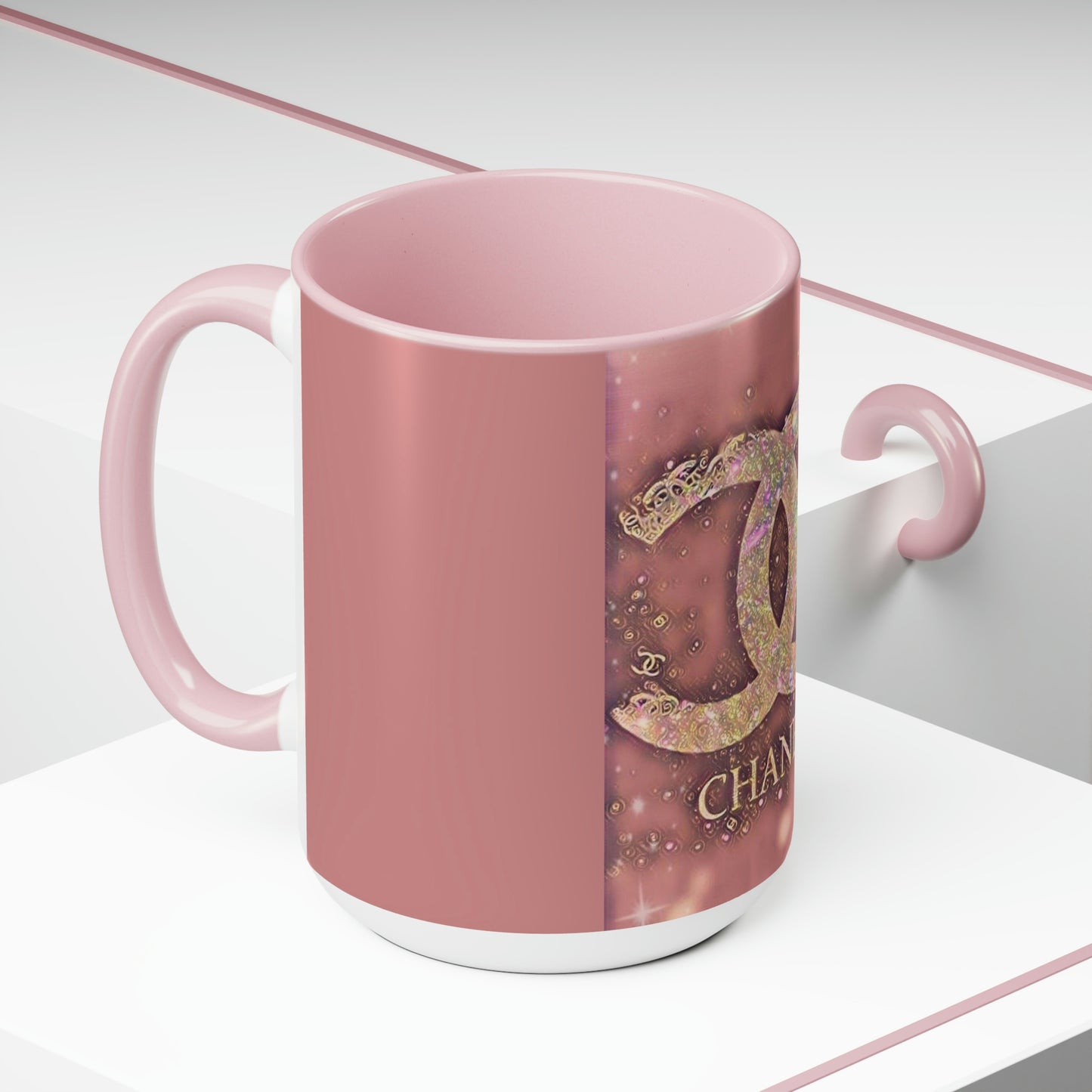 CC Two-Tone Coffee Mugs, 15oz