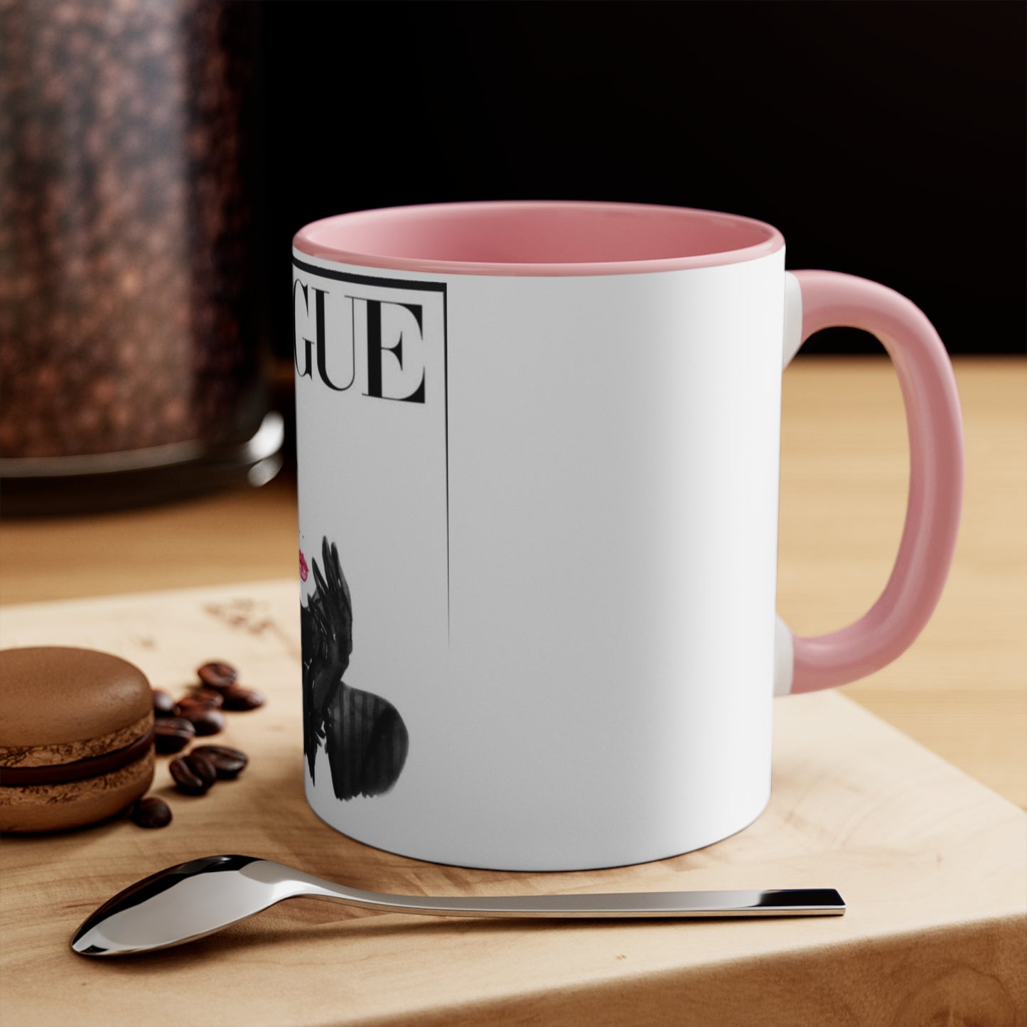 V B&W Accent Mug