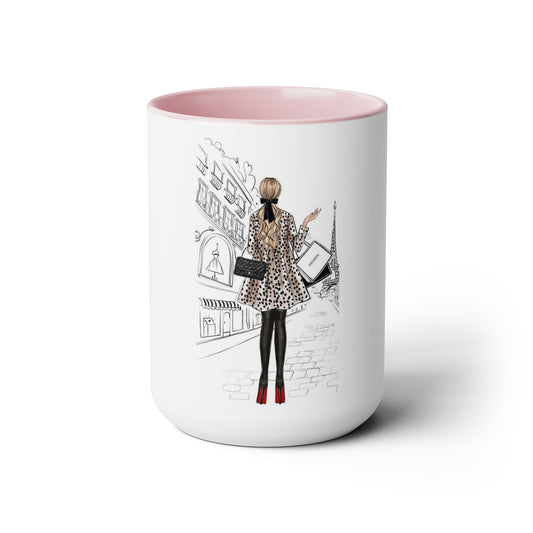 Fashion Lane Two-Tone Coffee Mugs, 15oz