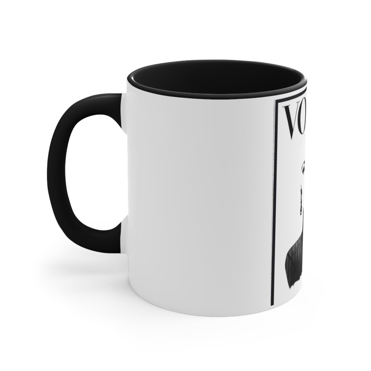 V B&W Accent Mug