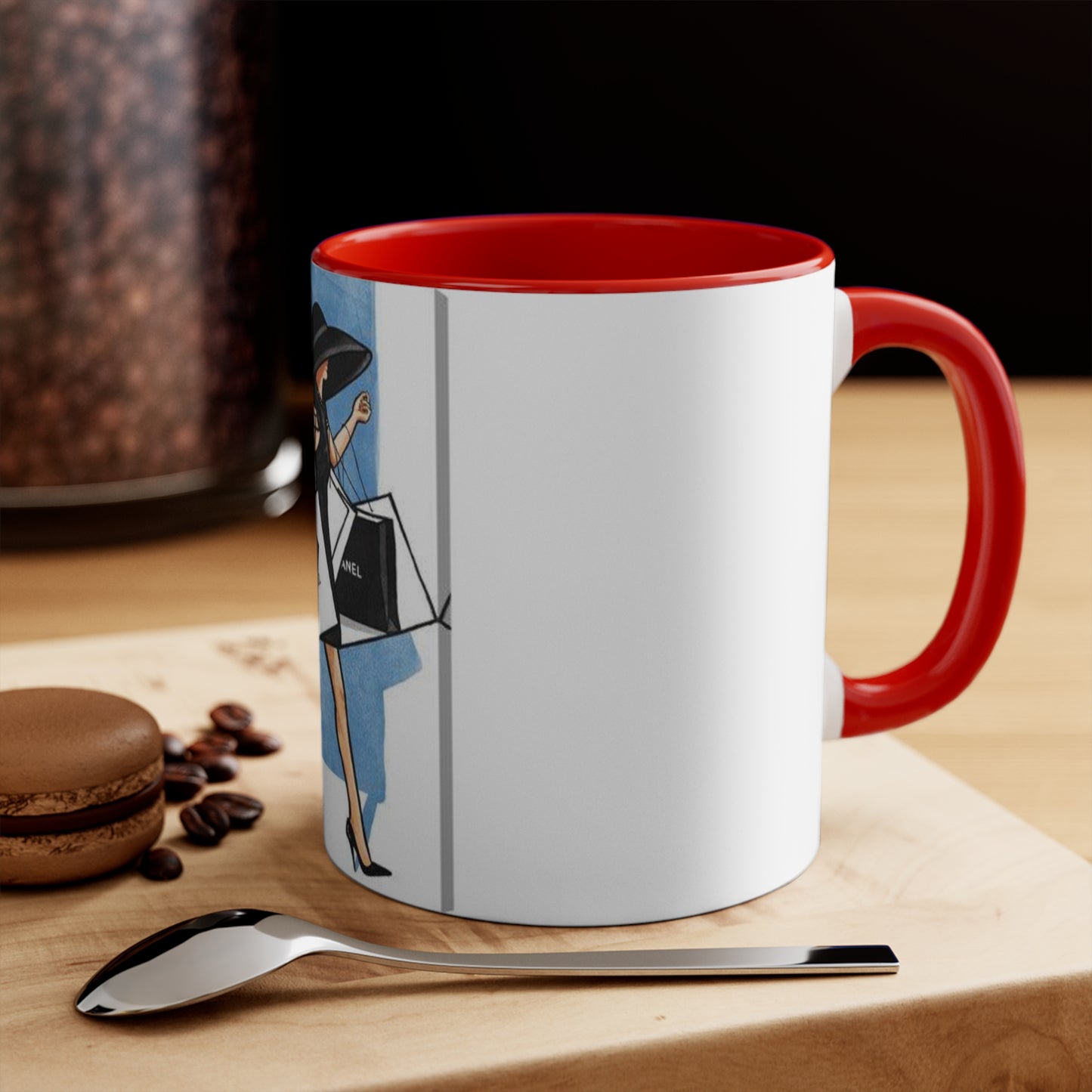 Shop Till You Drop Accent Mug